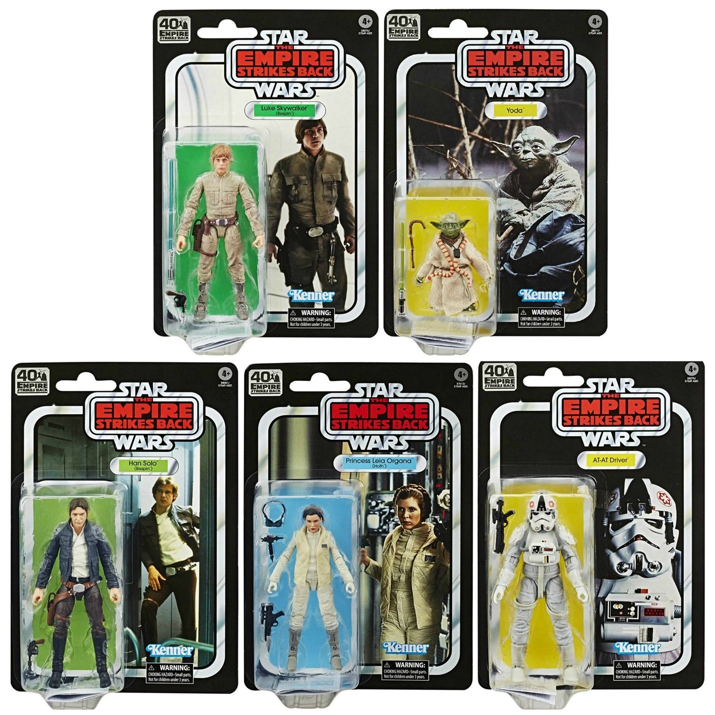 Star Wars 40th Anniversary Black Series Wave 1 Set of 5 Empire