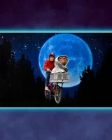 E.T. The Extra-Terrestrial 40th Anniversary Elliott and E.T. on Bicycle 7″ Scale Action Figure