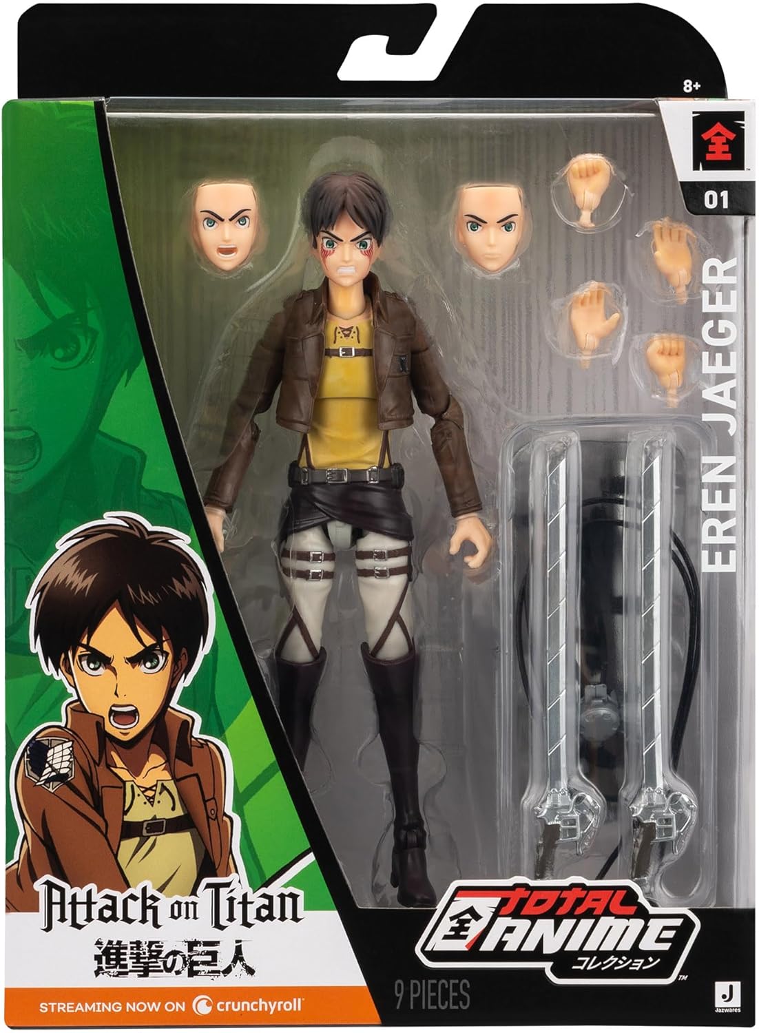 Total Anime Attack on Titan Eren Jaeger Action Figure – Kapow Toys