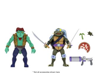 NECA Teenage Mutant Ninja Turtles Leatherhead & Slash TMNT Action Figure 2 Pack -0