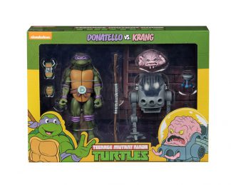 NECA TMNT Teenage Mutant Ninja Turtles Donatello Vs Krang Cartoon 2 Pack -0