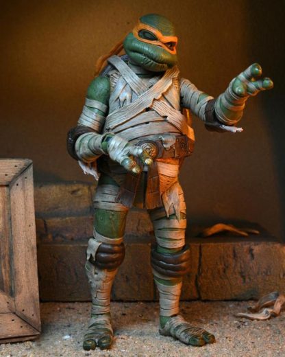 NECA TMNT X Universal Monsters Leonardo as Michelangelo as the Mummy Action Figure