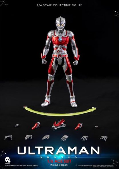 ThreeZero Ultraman Action Figure 1/6 Ultraman Ace Suit Anime Version