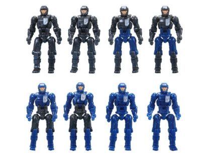 Diaclone Reboot DA-04 Dia-Naughts ( Black and Blue ) Set of 8