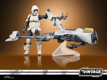 Star Wars The Vintage Collection Speeder Bike with Scout Trooper and Grogu