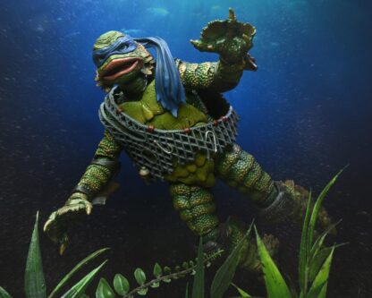 NECA TMNT X Universal Monsters Leonardo as The Creature from the Black Lagoon