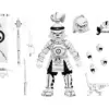 NECA Usagi Yojimbo Samurai Usagi Black and White Action Figure