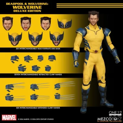 Mezco One:12 Collective Deadpool and Wolverine Deluxe Wolverine Action Figure