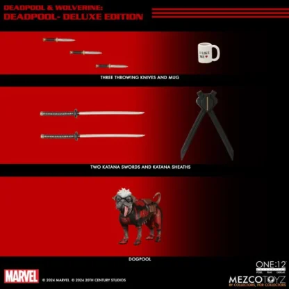 Mezco One:12 Collective Wolverine and Deadpool Deluxe Deadpool Action Figure