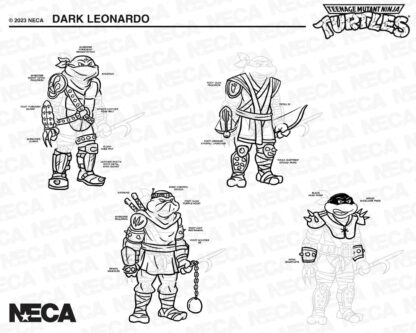 NECA TMNT Saturday Morning Adventures Dark Leonardo