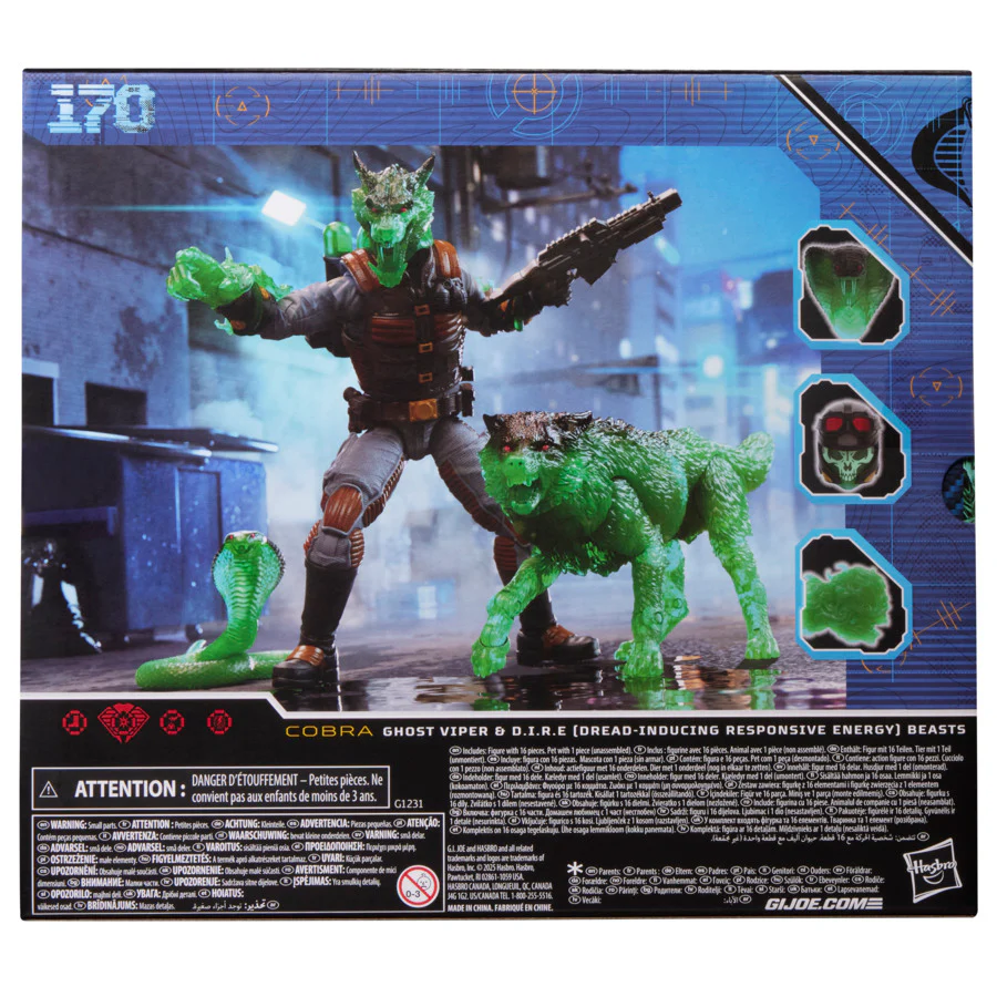 wolf4 G.I. Joe Classified Ghost Viper & D.I.R.E. (Dread-Inducing Responsive Energy) Beasts