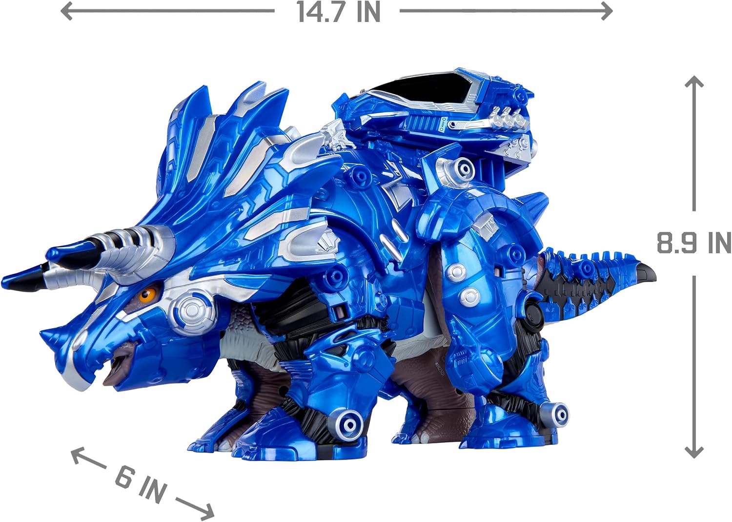 Armor-Up Triceratops Dinosaur Cobalt Toy Figure 2 Armorsaurs Armor-Up Triceratops Dinosaur Cobalt Action Figure
