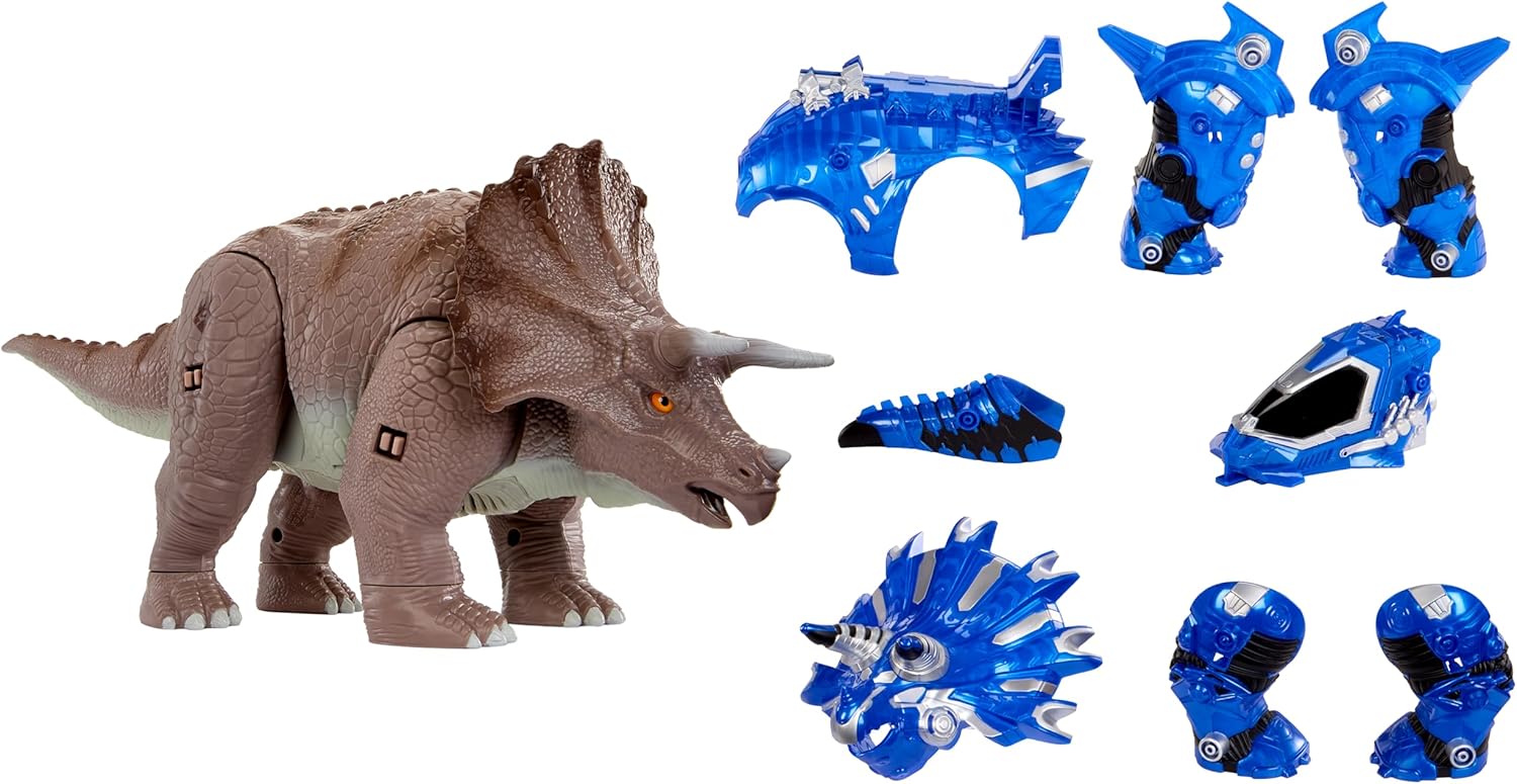 Armor-Up Triceratops Dinosaur Cobalt Toy Figure 3 Armorsaurs Armor-Up Triceratops Dinosaur Cobalt Action Figure