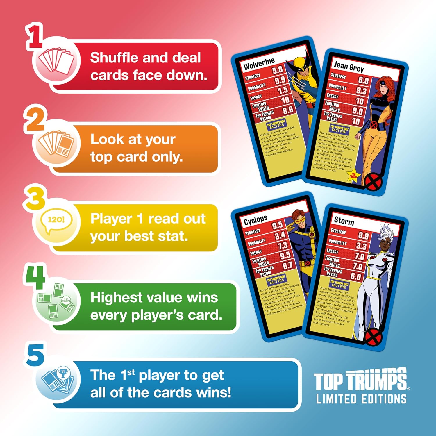X-Men 97 Top Trumps Playing Cards 3 X-Men 97 Top Trumps Playing Cards