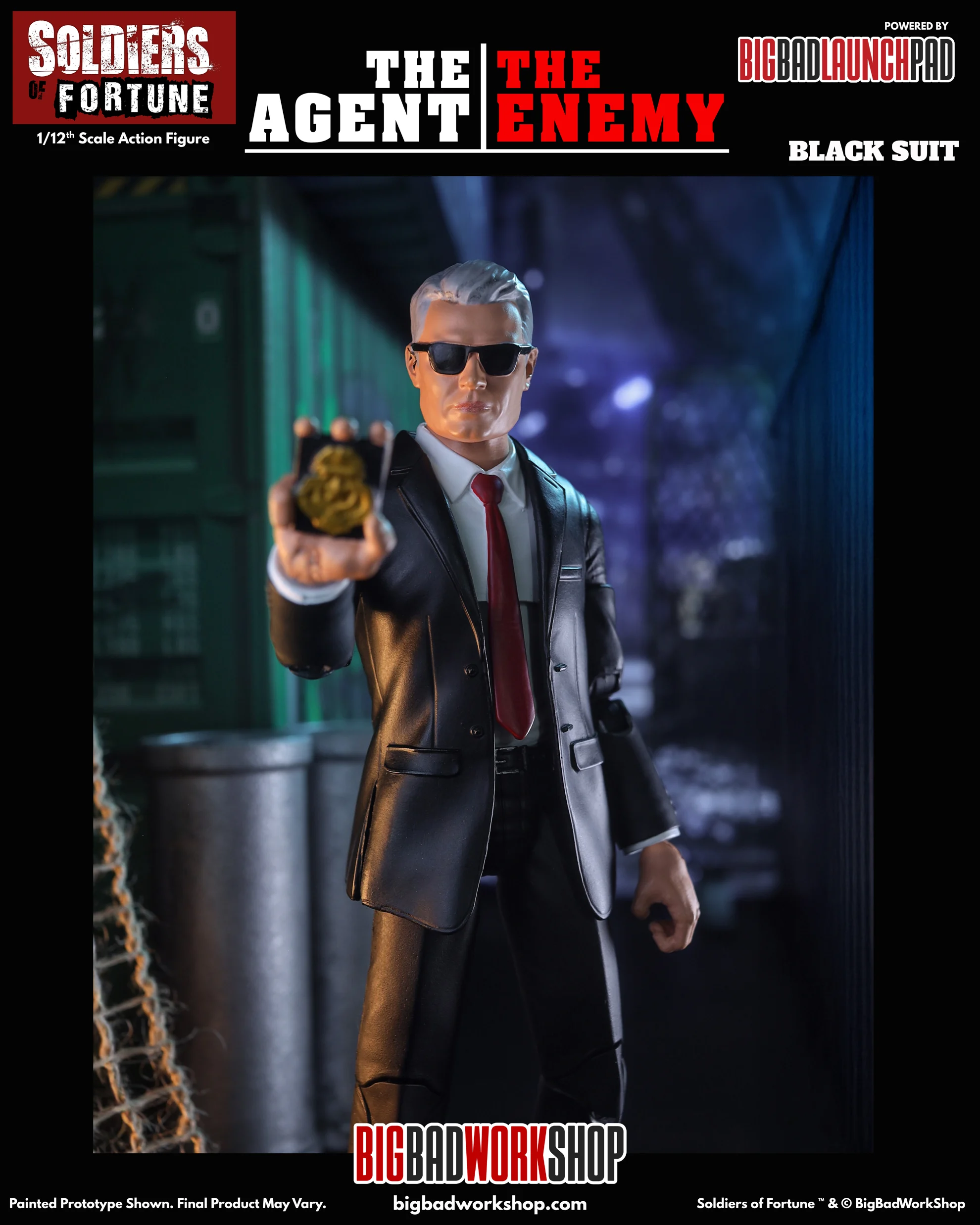 Soldiers of Fortune The Agent The Enemy (Black) 2 Soldiers of Fortune The Agent/The Enemy ( Black ) 1/12 Scale Action Figure