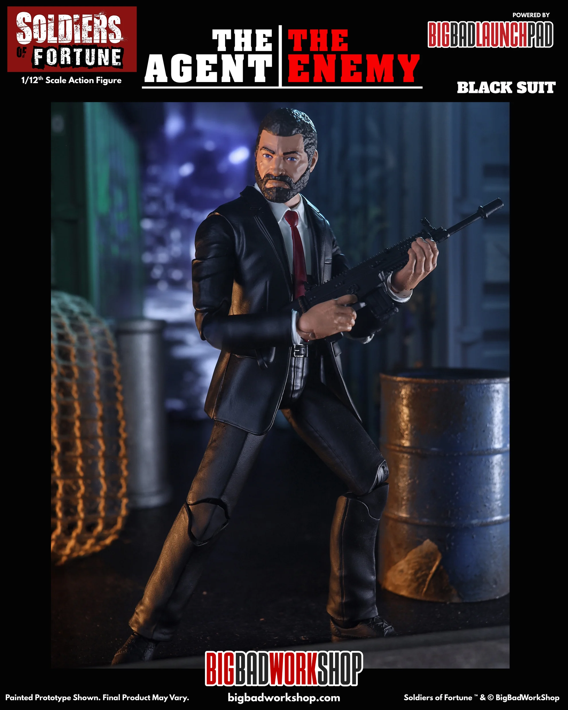 Soldiers of Fortune The Agent The Enemy (Black) Soldiers of Fortune The Agent/The Enemy ( Black ) 1/12 Scale Action Figure